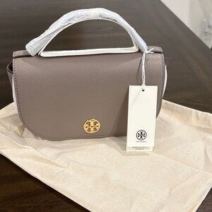 NWT Limited Edition top handle Tory Burch Gray Crossbody mini Bag